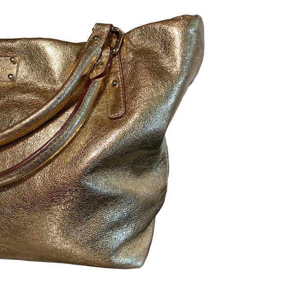 Kate Spade Gold Metallic Tote Bag - Picture 3 of 16